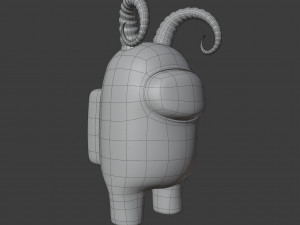 among us ram horns character Model 3D