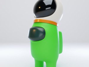 among us astronaut helmet character 3D 모델