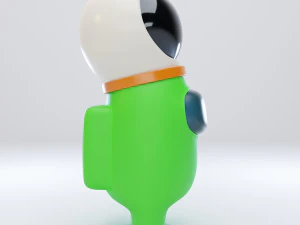 among us astronaut helmet character 3D Model