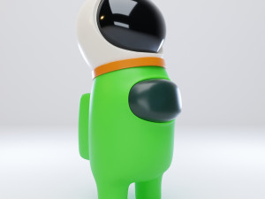 among us astronaut helmet character 3D 모델