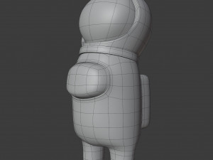 among us astronaut helmet character 3D 모델