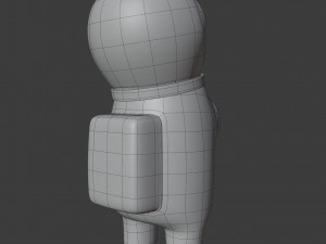 among us astronaut helmet character 3D 모델