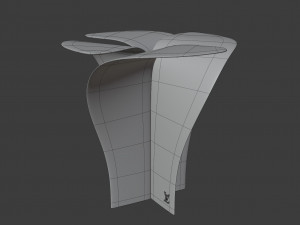 blossom stool metallic Modelo 3D