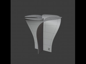 blossom stool metallic Modelo 3D
