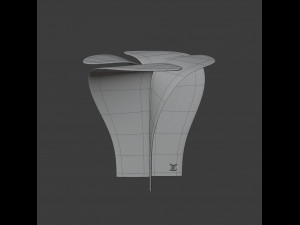 blossom stool metallic Modelo 3D