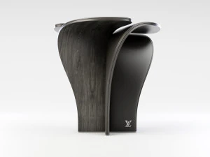 sgabello Blossom antracite Modello 3D