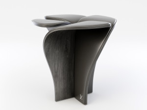 blossom stool anthracite Modelo 3D