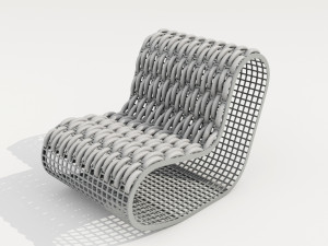 buit garden armchair Modello 3D