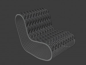 buit garden armchair Modello 3D