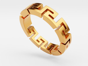 greca ring Modelo 3D