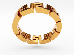 greca ring Modelo 3D