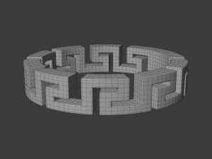 greca ring Modelo 3D