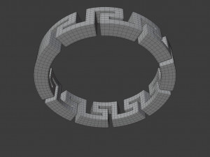 greca ring Modelo 3D