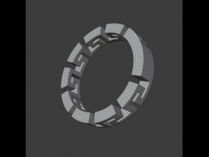 greca ring Modelo 3D