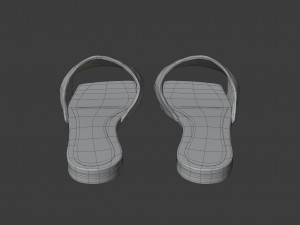 bv flat sandals Modello 3D