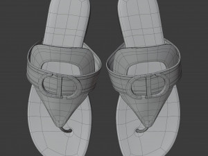 30 montaigne flat thong sandal 3D 모델