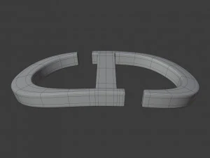 logotipo crist&atilde;o dior Modelo 3D