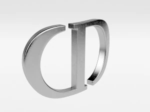 logotipo crist&atilde;o dior Modelo 3D