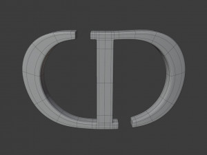 christian dior logo Modelo 3D