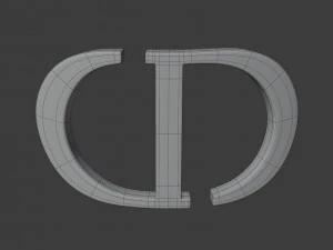 logotipo crist&atilde;o dior Modelo 3D