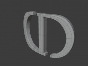 christian dior logo Modelo 3D