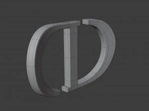 logotipo crist&atilde;o dior Modelo 3D