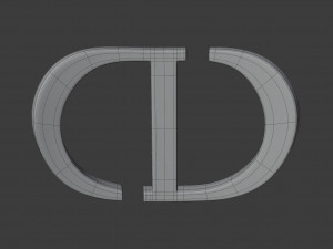 christian dior logo Modelo 3D