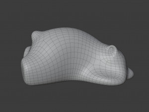 resting bear figure Modello 3D