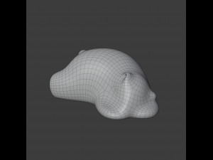 resting bear figure Modello 3D
