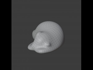 resting bear figure Modello 3D