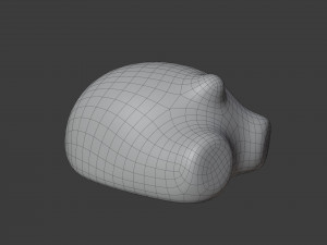 resting bear figure Modello 3D