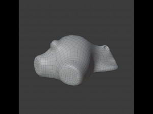 resting bear figure Modello 3D