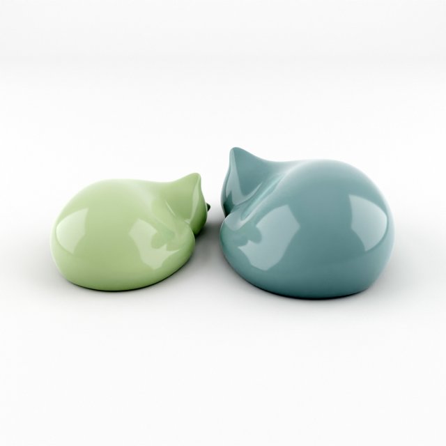 resting cat figures 3D-Modell .c4d .max .obj .3ds .fbx .stl .blend 