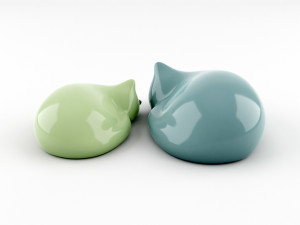 resting cat figures 3Dモデル
