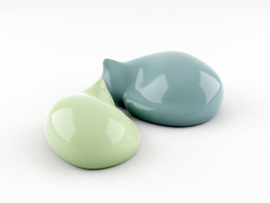 resting cat figures 3D-Modell