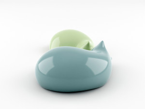 resting cat figures 3D-Modell