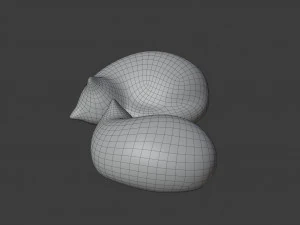 figure di gatti che riposano Modello 3D
