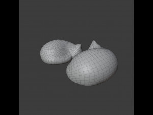 resting cat figures 3D-Modell