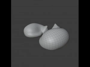 figure di gatti che riposano Modello 3D