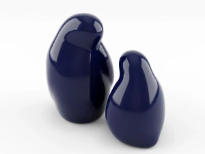 figure di uccelli a riposo Modello 3D