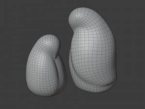 figure di uccelli a riposo Modello 3D