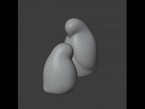 figure di uccelli a riposo Modello 3D