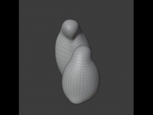 resting bird figures 3D 모델