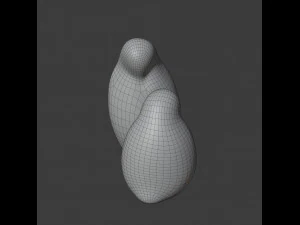 figure di uccelli a riposo Modello 3D