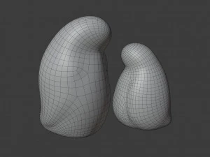 figure di uccelli a riposo Modello 3D