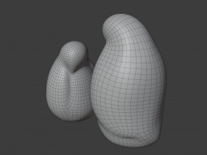resting bird figures 3D 모델