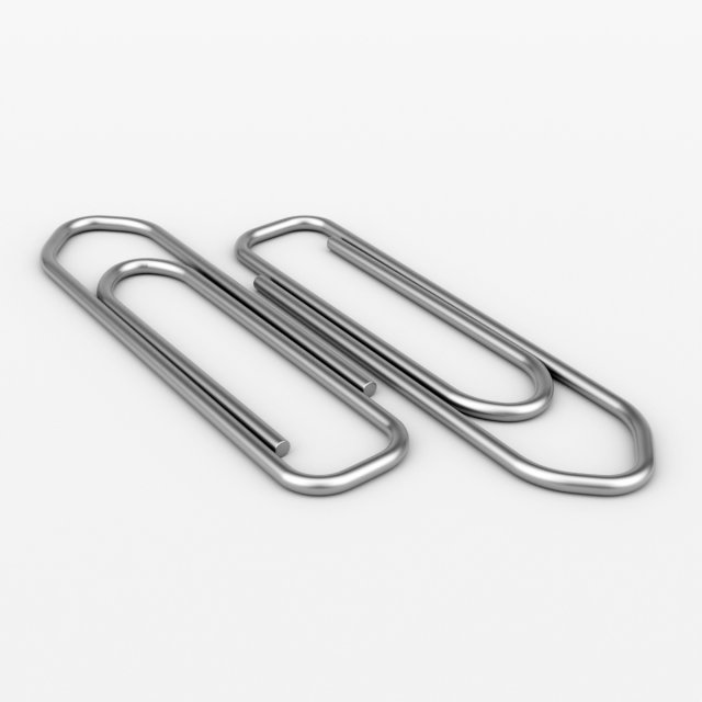 paperclip 3D Model .c4d .max .obj .3ds .fbx .stl .blend 