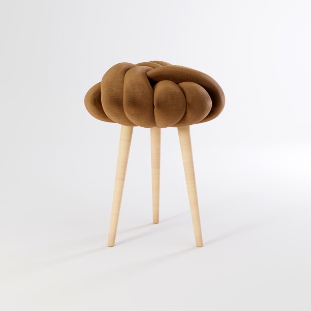 knot stool 3D Модель .c4d .max .obj .3ds .fbx .stl .blend 