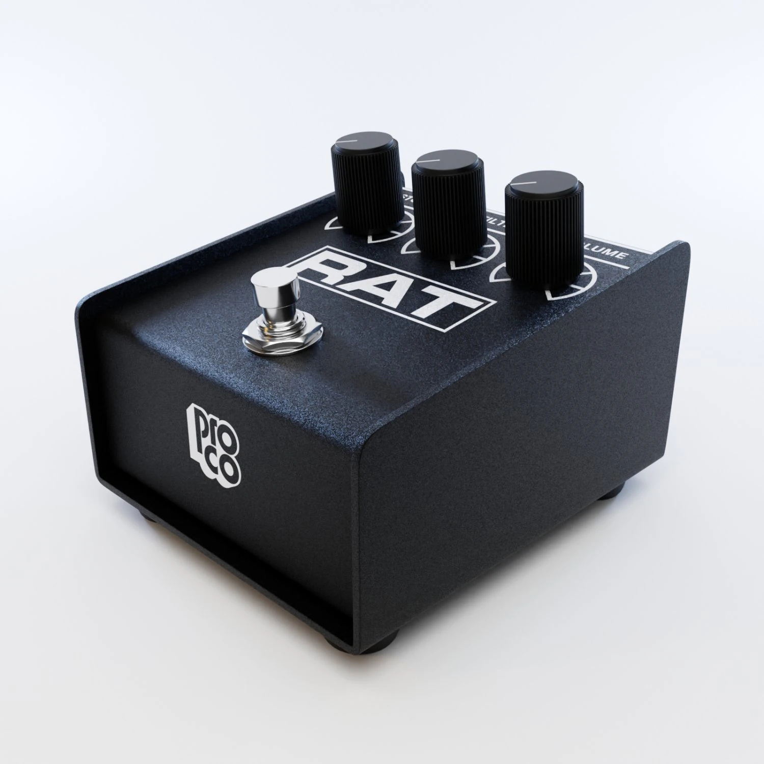 proco rat 2 distortion pedal 3D Model .c4d .max .obj .3ds .fbx .stl .blend 