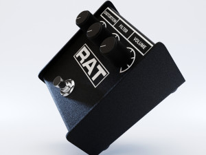 proco rat 2 distortion pedal Model 3D